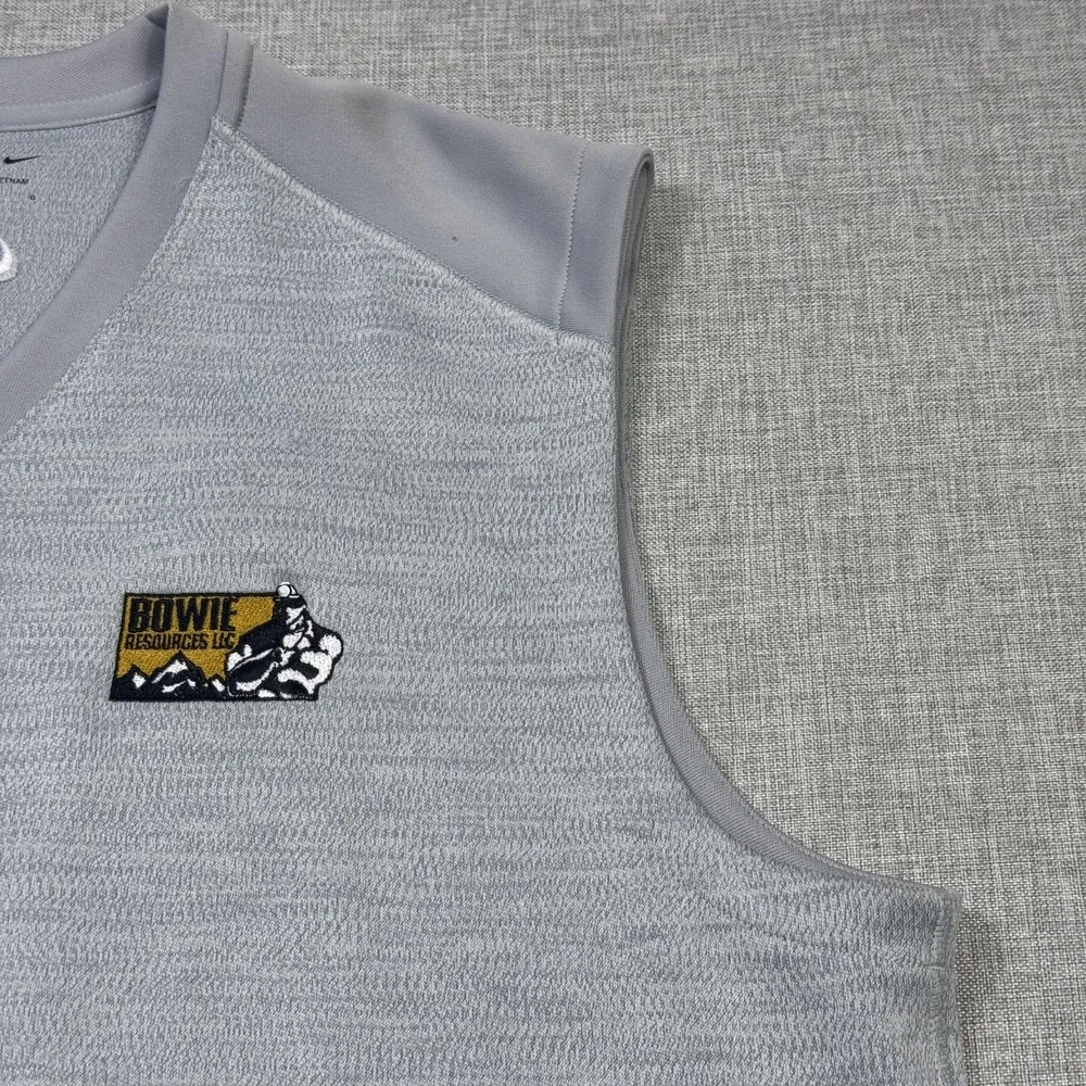 Nike Golf Sweater Vest Mens L Gray V-Neck Dri-FIT Tour Performance Sleeveless - Picture 7 of 12